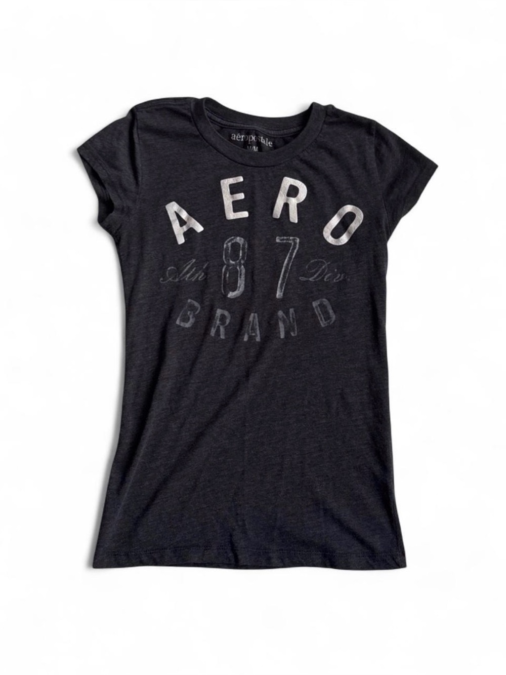 aeropostale y2k fitted grey t-shirt